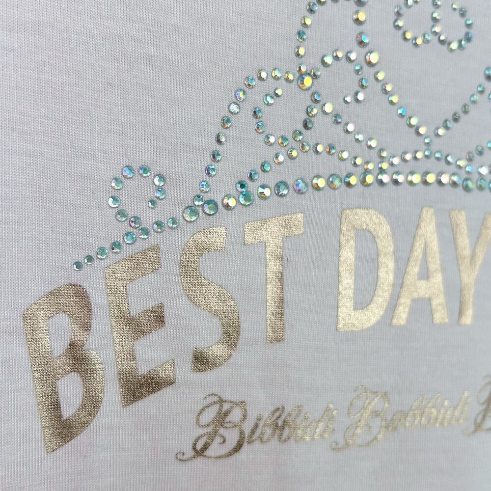 Disney World Girl's Bippity Boppity Boutique Rhinestone Princess Crown Tee NWT - Picture 3 of 5